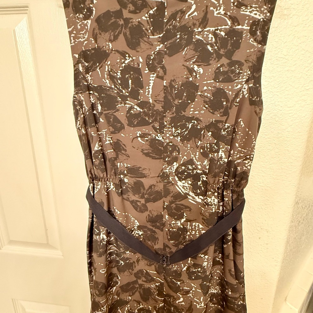 Simply Vera Vera Wang Brown and Black Floral Midi Dress